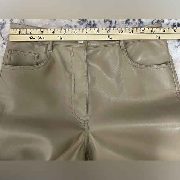 Wilfred Aritzia The Melina Faux Leather Pant Size 8 Tan Brown - Picture 6 of 10